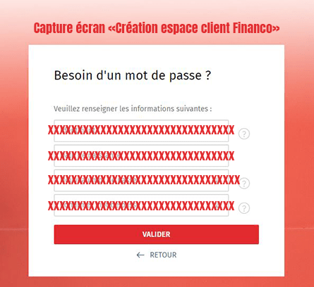 comment créer mon espace client financo?