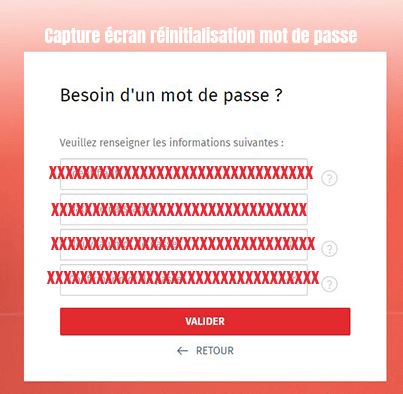 mot de passe espace client oublie