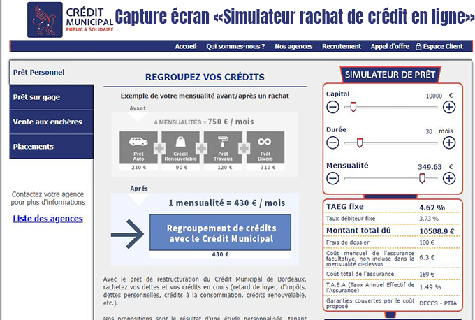 simulateur pret rachat de crédit